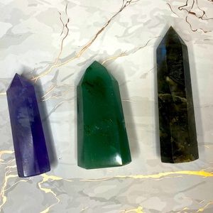 Crystal Lot Indigo Fluorite Labradorite Aventurine